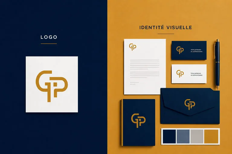Illustration de la différence entre un logo et une identité visuelle