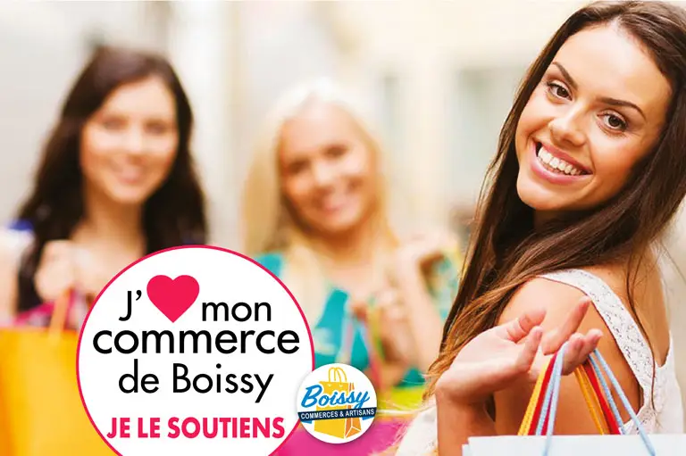 Illustration de la conception d'une identité visuelle de l'association des commerçants de Boissy-Saint-Léger