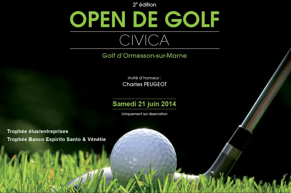 Conception de l'affiche du CIVICA Open Golf