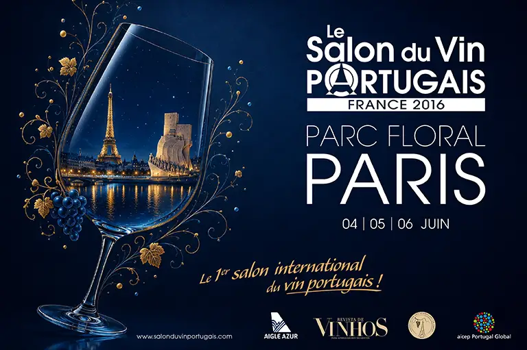 Conception de l'identité visuelle et affiche du Salon International du Vin portugais à Paris